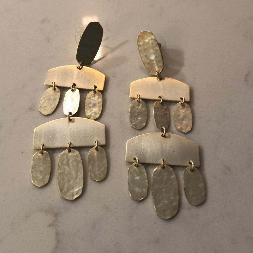 Kendra Scott Gold Hammered Earrings